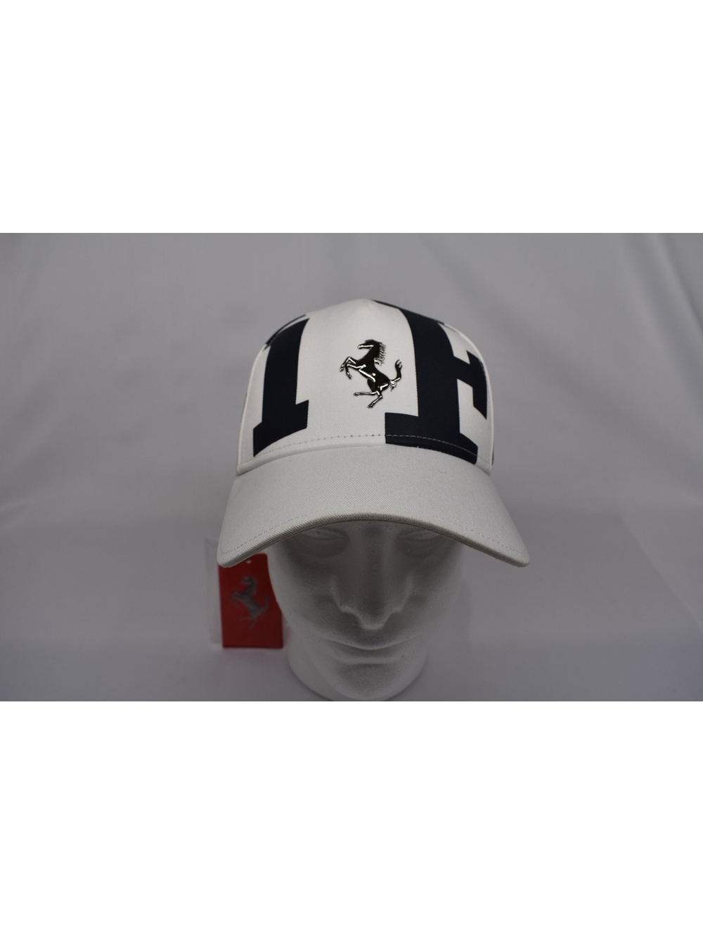 Ferrari White and Navy Baseball Cap Hat NWT